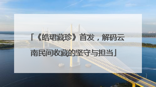 《皓珺藏珍》首发，解码云南民间收藏的坚守与担当