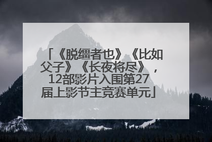 《脱缰者也》《比如父子》《长夜将尽》，12部影片入围第27届上影节主竞赛单元