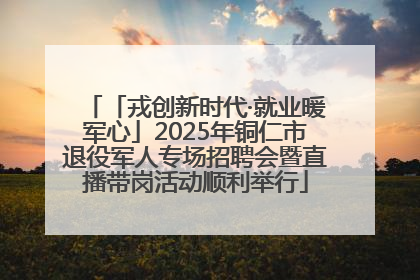 「戎创新时代·就业暖军心」2025年铜仁市退役军人专场招聘会暨直播带岗活动顺利举行