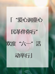 “爱心润童心 民革伴你行”欢度“六一”活动举行