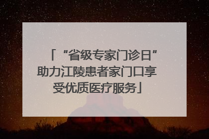 “省级专家门诊日”助力江陵患者家门口享受优质医疗服务
