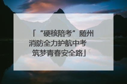 “硬核陪考”随州消防全力护航中考 筑梦青春安全路