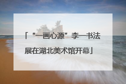 “一画心源”李一书法展在湖北美术馆开幕