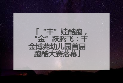 “丰”娃酷跑，“金”跃腾飞：丰金博苑幼儿园首届跑酷大赛落幕