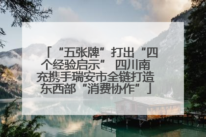 “五张牌”打出“四个经验启示” 四川南充携手瑞安市全链打造东西部“消费协作”