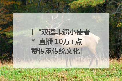 “双语非遗小使者”直播 10万+点赞传承传统文化