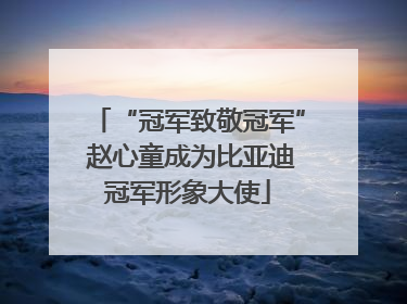 “冠军致敬冠军” 赵心童成为比亚迪冠军形象大使