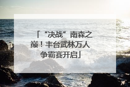 “决战”南森之巅！丰台武林万人争霸赛开启