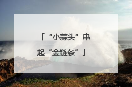 “小蒜头”串起“金链条”