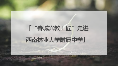 “春城兴教工匠”走进西南林业大学附属中学