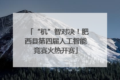 “机”智对决！肥西县第四届人工智能竞赛火热开赛