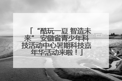 “酷玩一夏 智造未来” 安徽省青少年科技活动中心暑期科技嘉年华活动来啦！