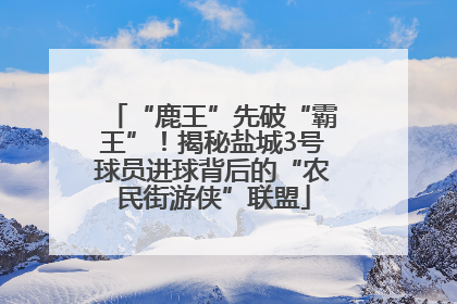 “鹿王”先破“霸王”！揭秘盐城3号球员进球背后的“农民街游侠”联盟