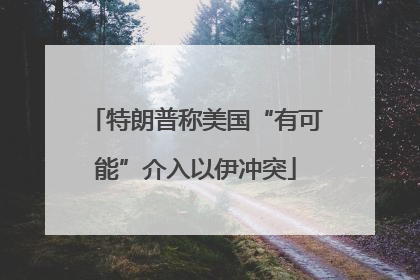 特朗普称美国“有可能”介入以伊冲突