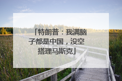 特朗普：我满脑子都是中国，没空搭理马斯克