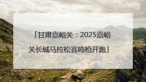 甘肃嘉峪关：2025嘉峪关长城马拉松赛鸣枪开跑