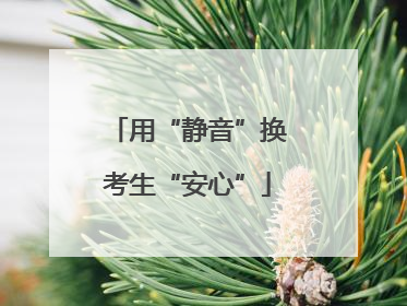 用“静音”换考生“安心”