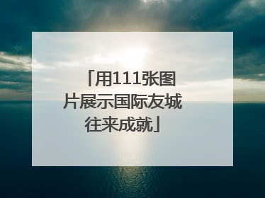用111张图片展示国际友城往来成就