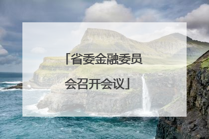 省委金融委员会召开会议