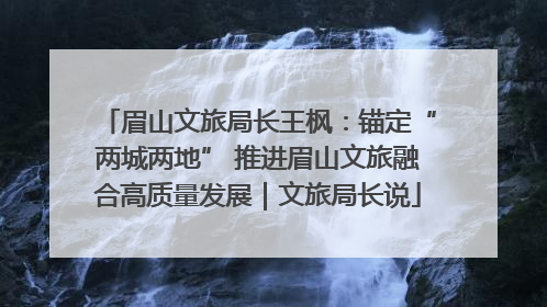 眉山文旅局长王枫：锚定“两城两地” 推进眉山文旅融合高质量发展｜文旅局长说
