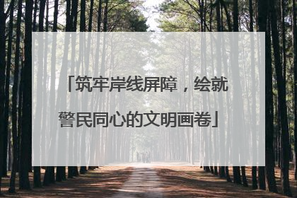 筑牢岸线屏障，绘就警民同心的文明画卷