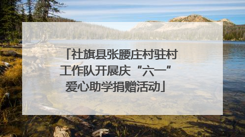 社旗县张腰庄村驻村工作队开展庆“六一”爱心助学捐赠活动