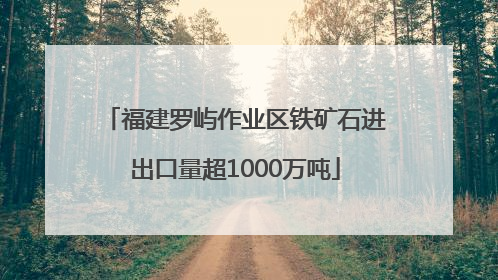 福建罗屿作业区铁矿石进出口量超1000万吨