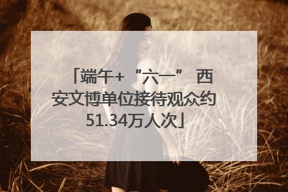 端午+“六一” 西安文博单位接待观众约51.34万人次