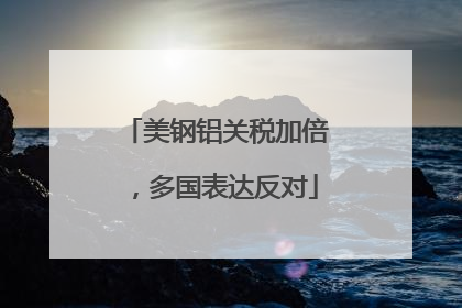 美钢铝关税加倍，多国表达反对