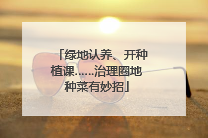 绿地认养、开种植课……治理圈地种菜有妙招