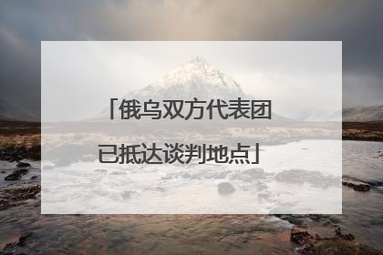 俄乌双方代表团已抵达谈判地点