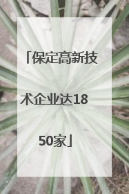 保定高新技术企业达1850家
