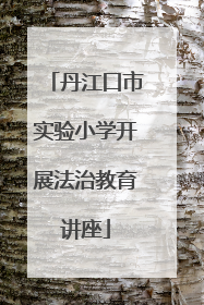 丹江口市实验小学开展法治教育讲座