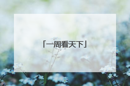 一周看天下