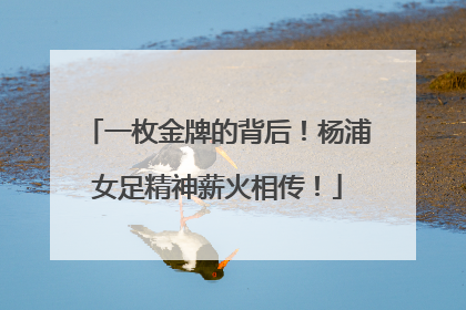 一枚金牌的背后！杨浦女足精神薪火相传！