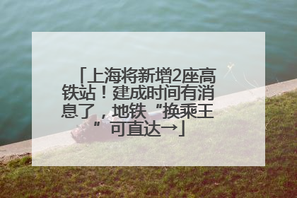 上海将新增2座高铁站！建成时间有消息了，地铁“换乘王”可直达→