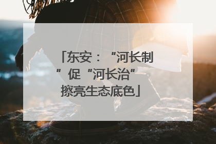 东安：“河长制”促“河长治” 擦亮生态底色