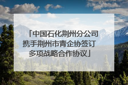 中国石化荆州分公司携手荆州市青企协签订多项战略合作协议