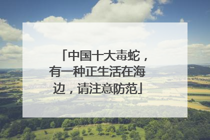 中国十大毒蛇，有一种正生活在海边，请注意防范