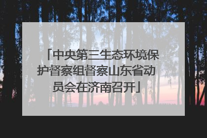 中央第三生态环境保护督察组督察山东省动员会在济南召开
