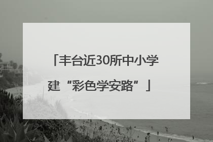 丰台近30所中小学建“彩色学安路”