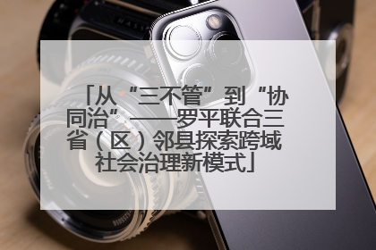 从“三不管”到“协同治”——罗平联合三省（区）邻县探索跨域社会治理新模式