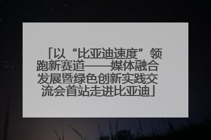 以“比亚迪速度”领跑新赛道——媒体融合发展暨绿色创新实践交流会首站走进比亚迪