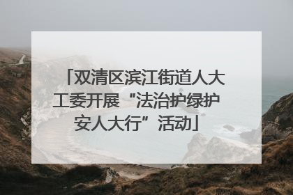 双清区滨江街道人大工委开展“法治护绿护安人大行”活动