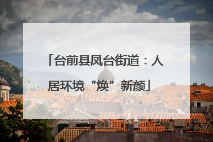 台前县凤台街道：人居环境“焕”新颜