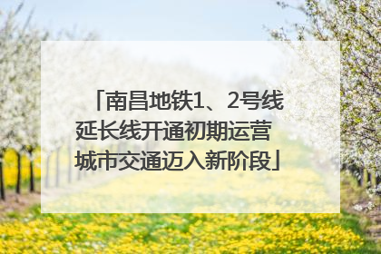 南昌地铁1、2号线延长线开通初期运营 城市交通迈入新阶段