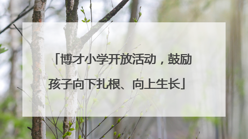 博才小学开放活动，鼓励孩子向下扎根、向上生长