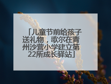 儿童节前给孩子送礼物，歌尔在青州沙营小学建立第22所成长驿站