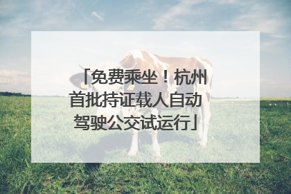免费乘坐！杭州首批持证载人自动驾驶公交试运行