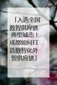 入选全国数智供应链典型城市！成都如何打造数智化外贸供应链
